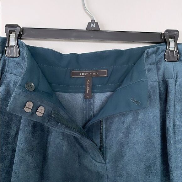 ⭕️ BCBGMAXAZRIA Set 2 Piece Jacket and Shorts Green Suede Small XS - Picture 9 of 10